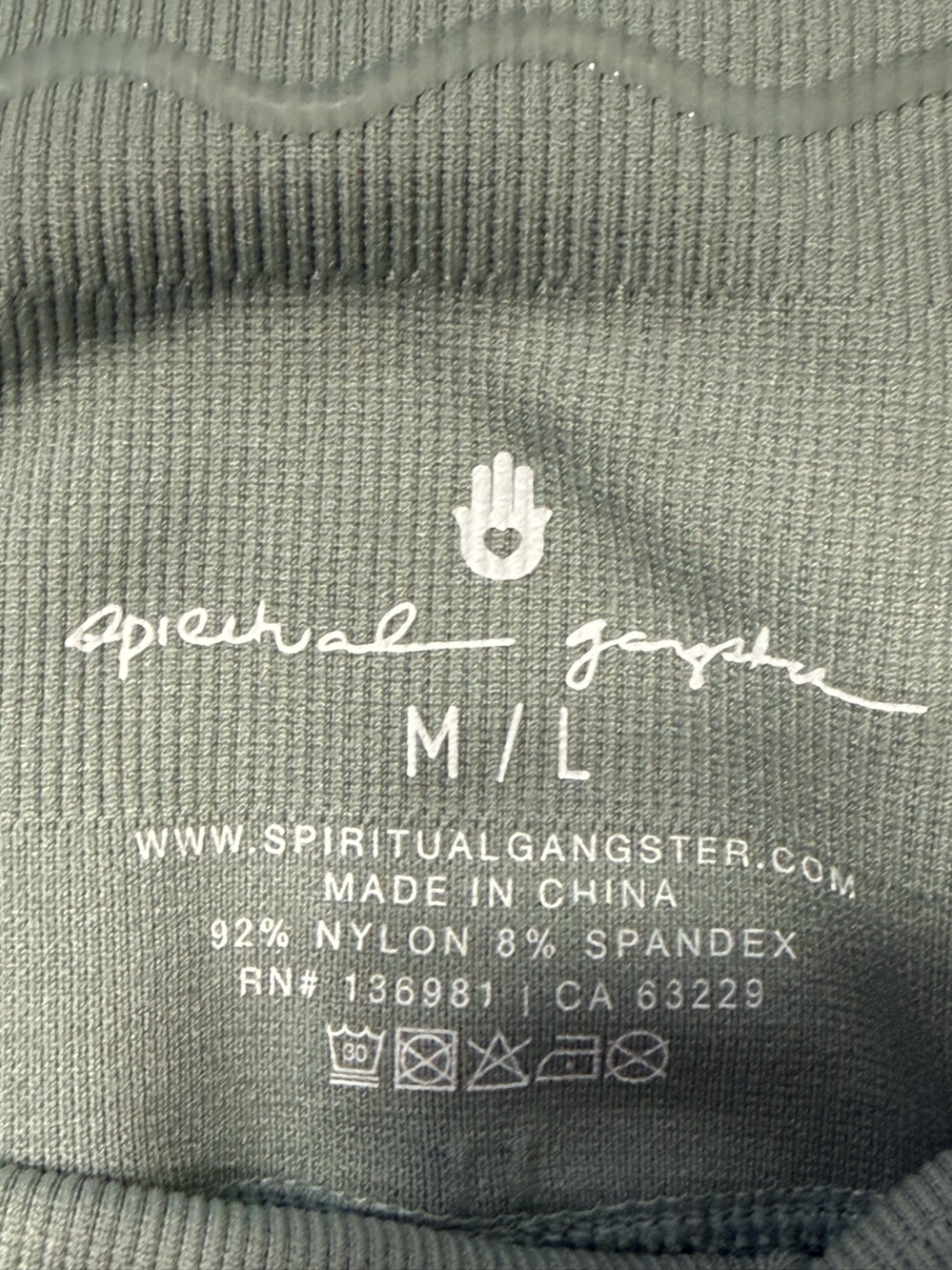 Spiritual Gangster Slate Green High-Waist Leggings - Picture 2 of 7